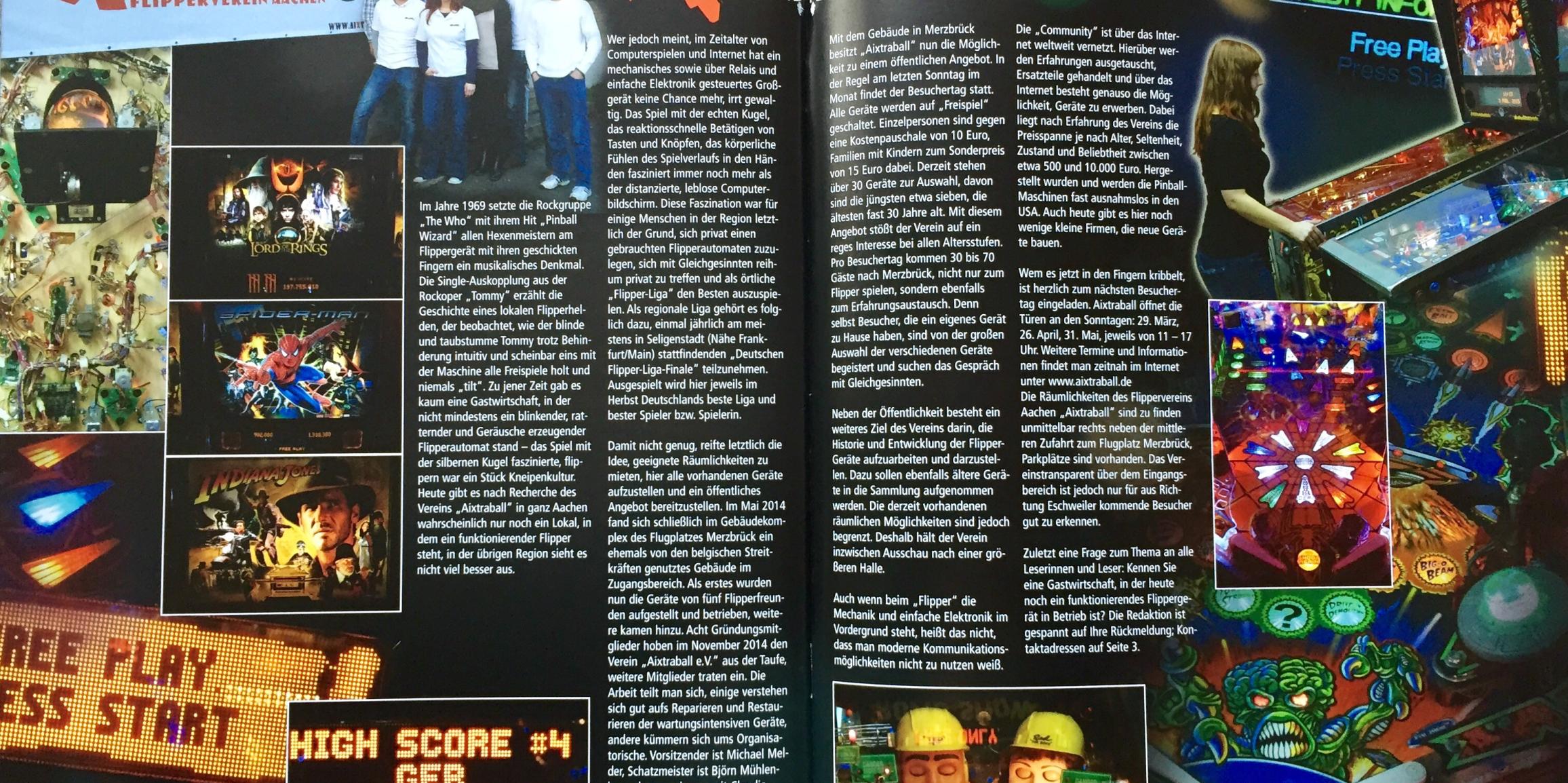 Aixtraball im Alsdorfer Stadtmagazin "undsonst?!"